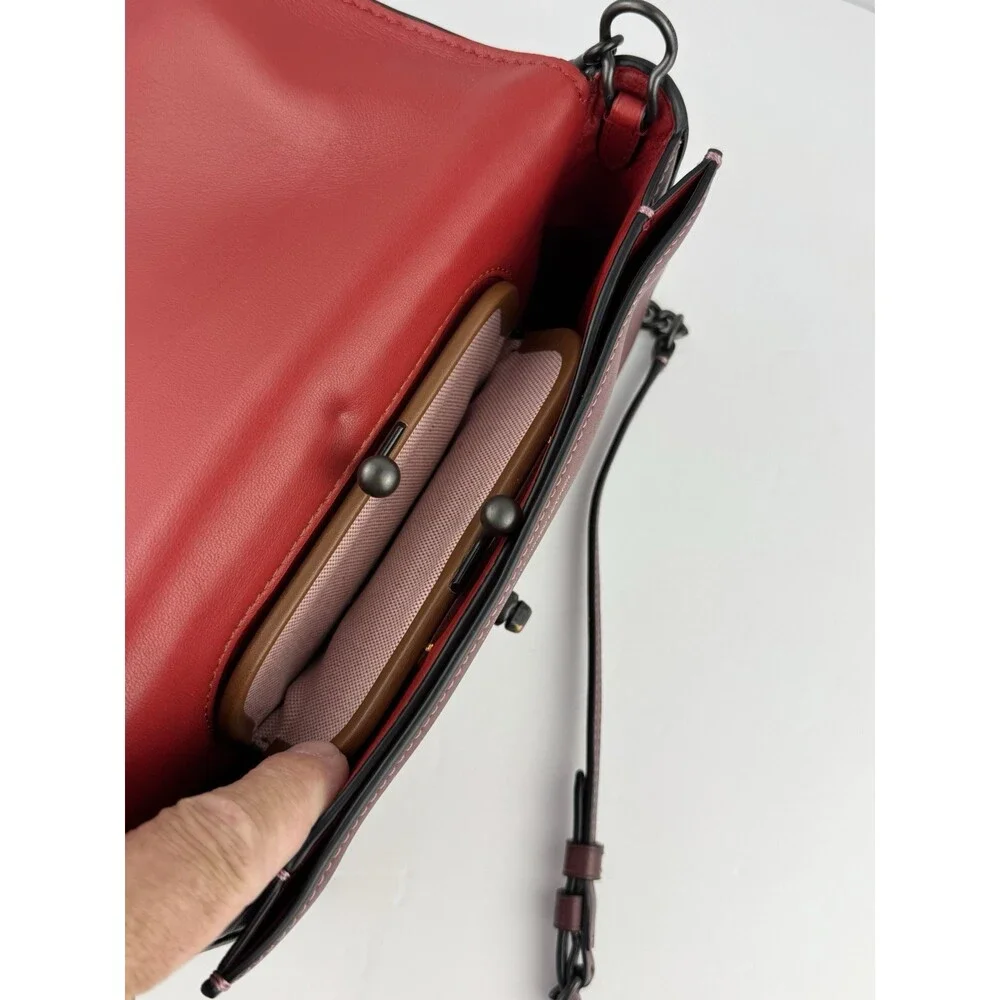 COACH 1941 Dinky Bag 2Way Clutch Crossbody Oxblood Burgundy